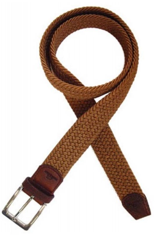 Tan woven outlet belt