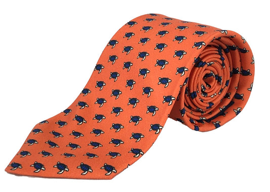 Orange Turtle Tie