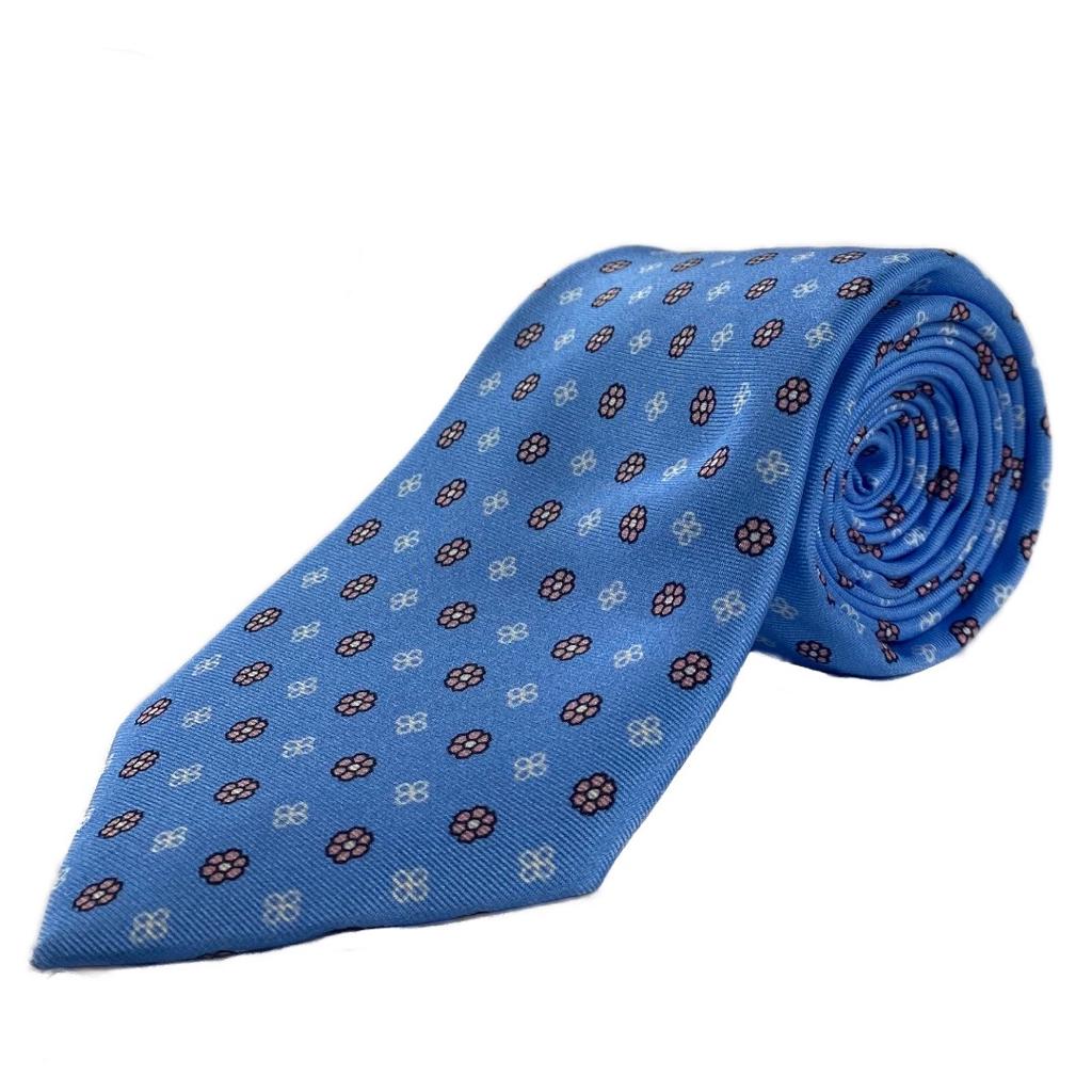 Light Blue Floral Tie